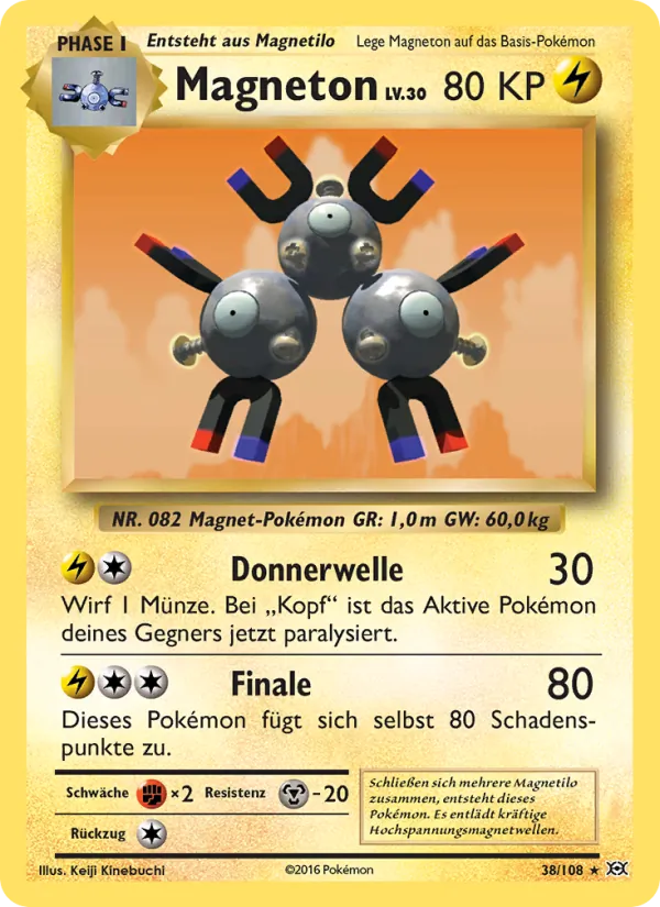 Karte Magneton aus Evolution, Nummer 38/108