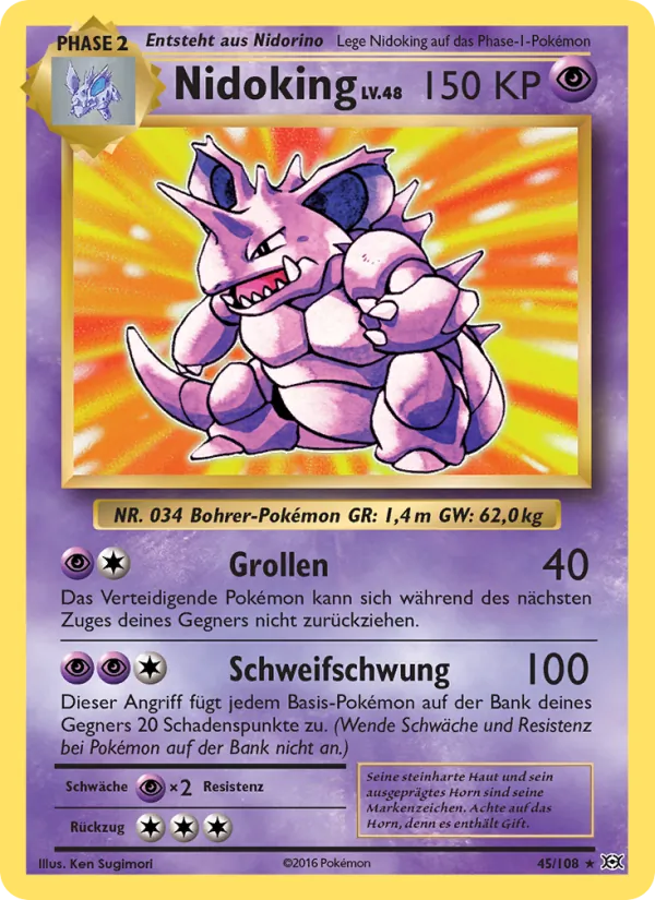 Karte Nidoking aus Evolution, Nummer 45/108