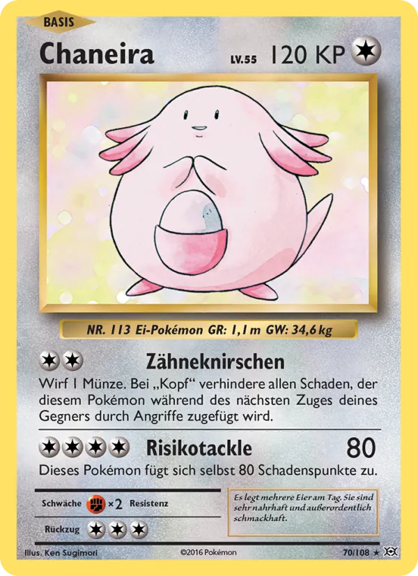 Karte Chaneira aus Evolution, Nummer 70/108