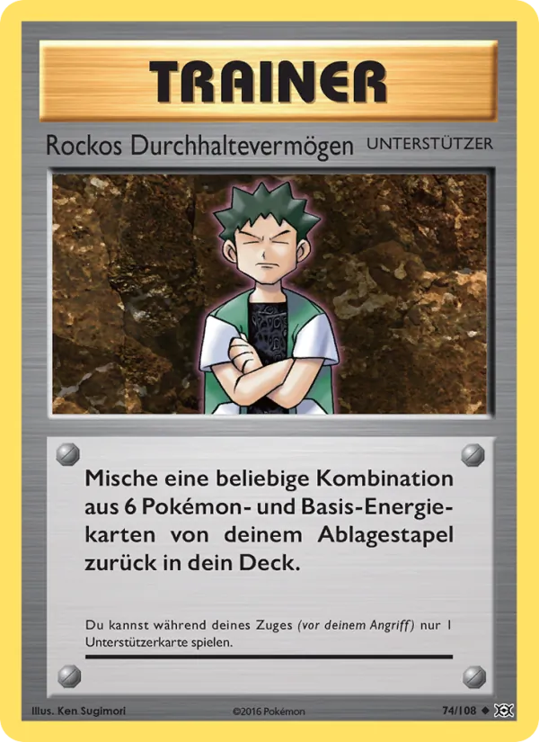 Karte Rockos Durchhaltevermögen aus Evolution, Nummer 74/108