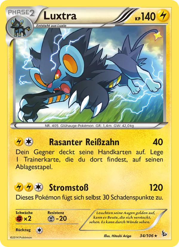 Karte Luxtra aus Flammenmeer, Nummer 34/106
