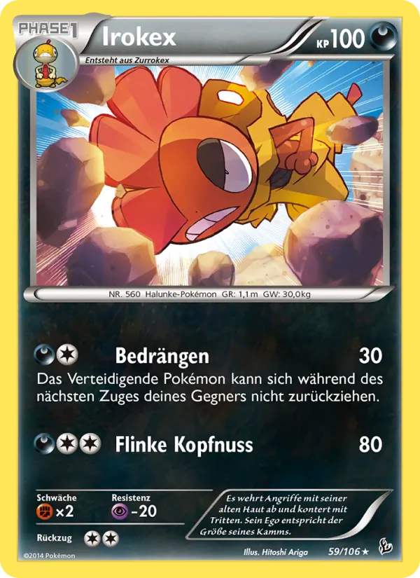 Karte Irokex aus Flammenmeer, Nummer 59/106