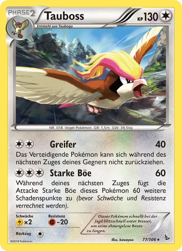 Karte Tauboss aus Flammenmeer, Nummer 77/106