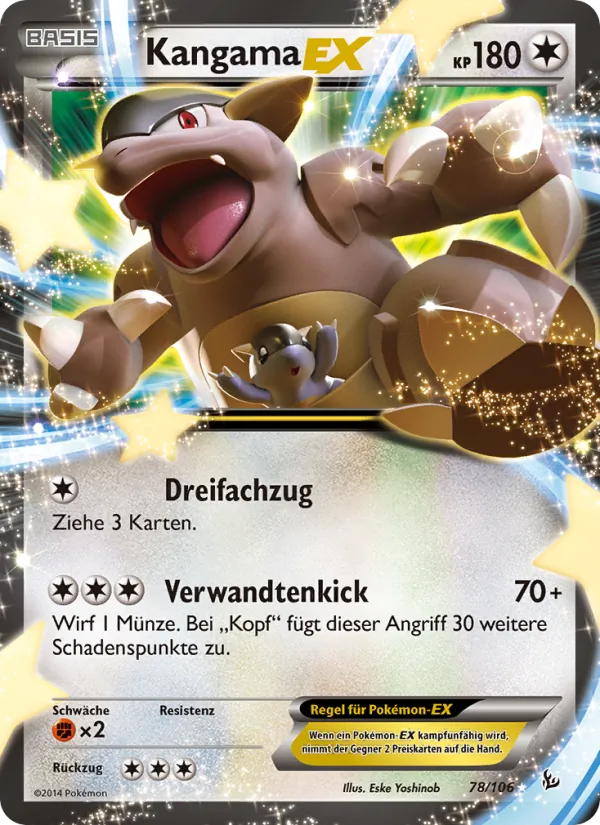 Karte Kangama EX aus Flammenmeer, Nummer 78/106