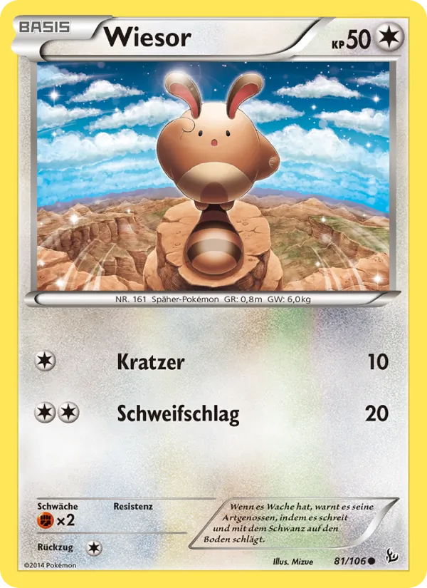 Karte Wiesor aus Flammenmeer, Nummer 81/106