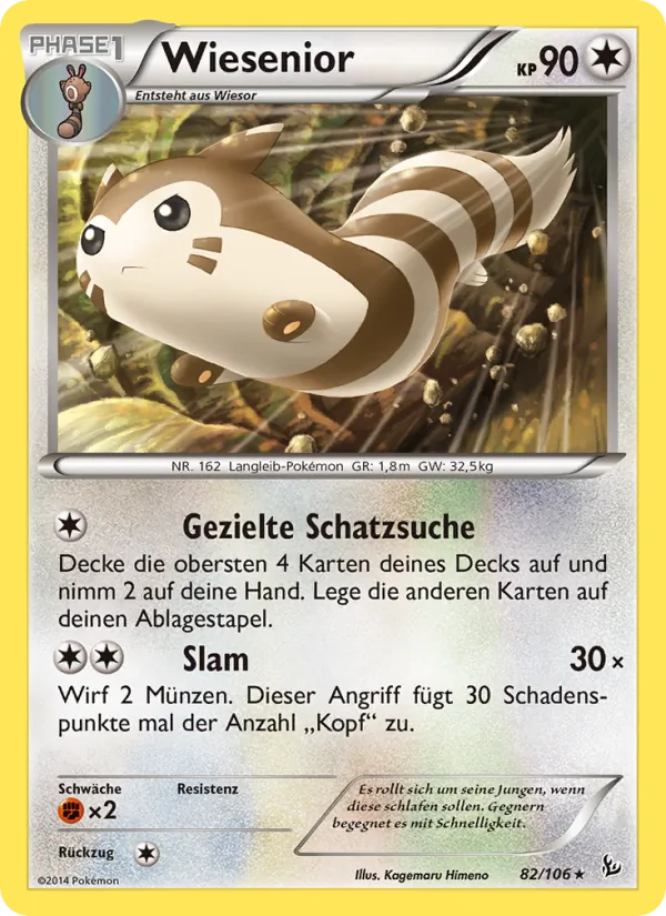 Karte Wiesenior aus Flammenmeer, Nummer 82/106