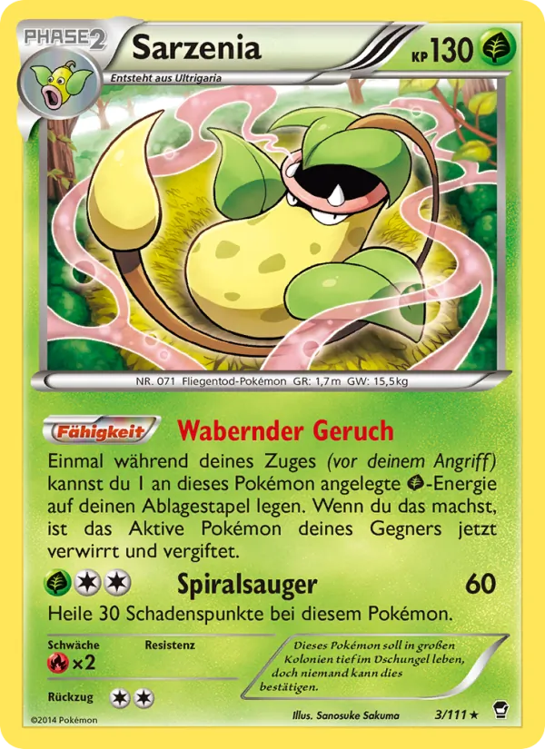 Karte Sarzenia aus Fliegende Fäuste, Nummer 3/111
