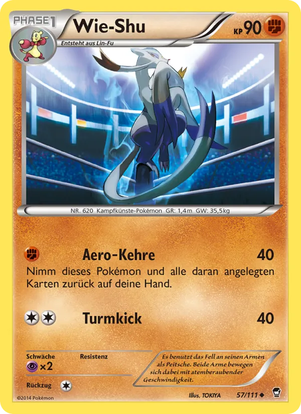 Karte Wie-Shu aus Fliegende Fäuste, Nummer 57/111