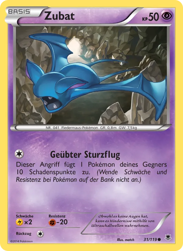 Karte Zubat aus Phantomkräfte, Nummer 31/119