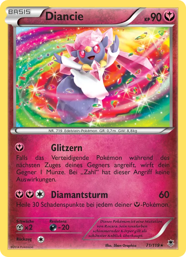 Karte Diancie aus Phantomkräfte, Nummer 71/119