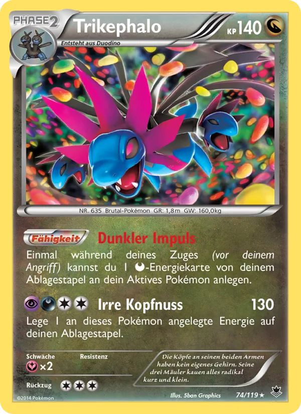 Karte Trikephalo aus Phantomkräfte, Nummer 74/119