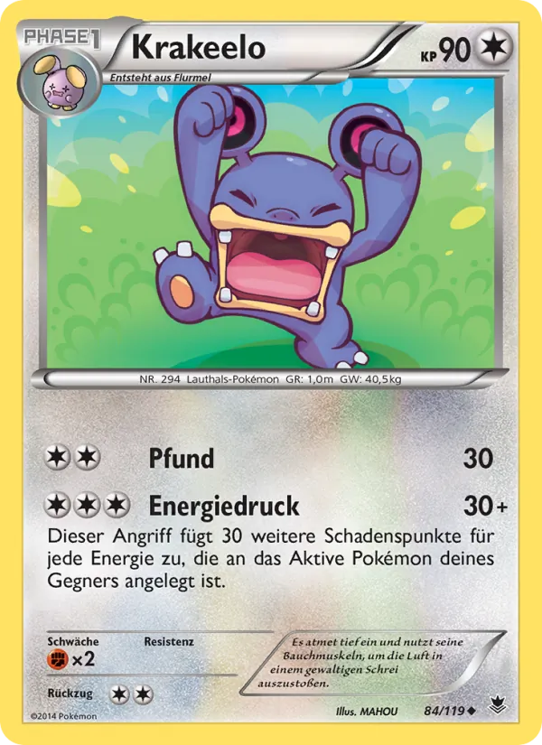 Karte Krakeelo aus Phantomkräfte, Nummer 84/119