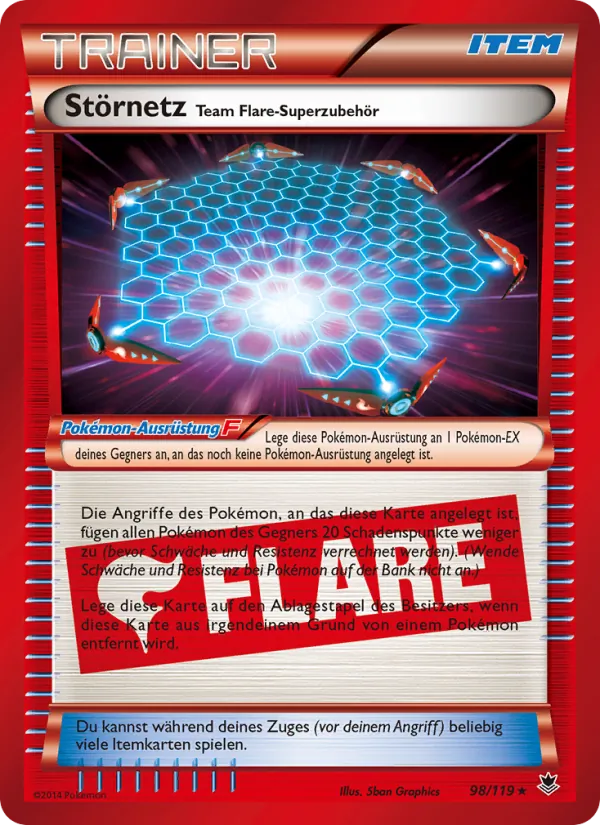 Karte Störnetz Team Flare-Superzubehör aus Phantomkräfte, Nummer 98/119