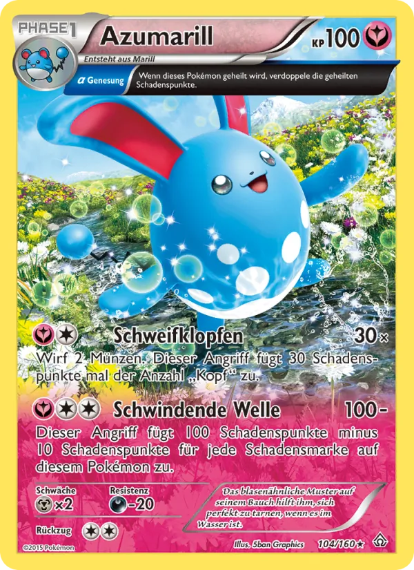 Karte Azumarill aus Protoshock, Nummer 104/160
