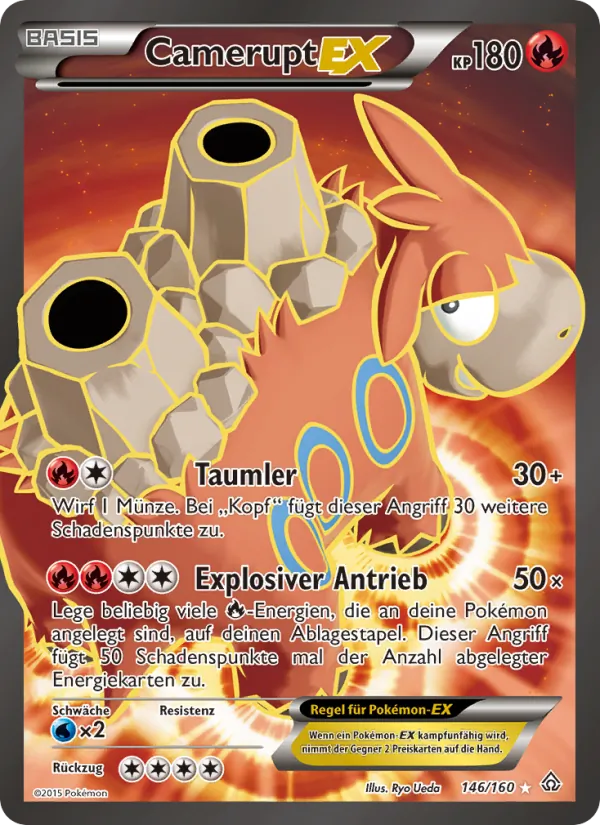 Karte Camerupt EX aus Protoshock, Nummer 146/160