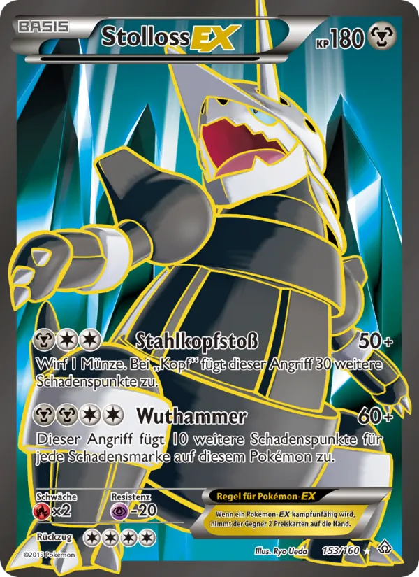 Karte Stolloss EX aus Protoshock, Nummer 153/160