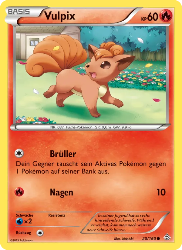 Karte Vulpix aus Protoshock, Nummer 20/160