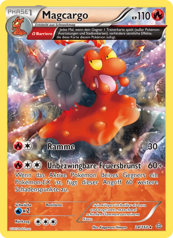 Karte Magcargo aus Protoshock, Nummer 24/160