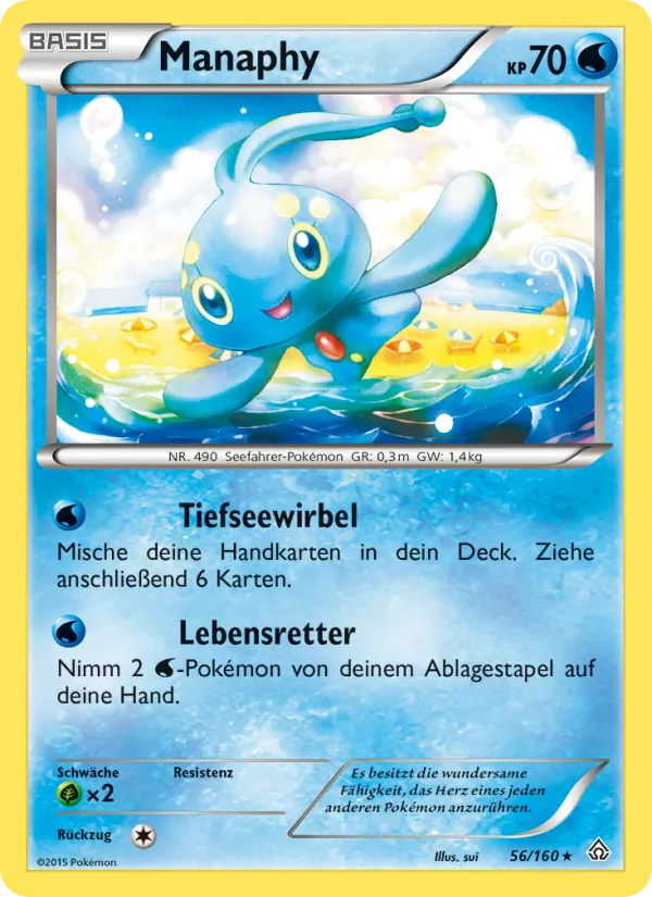 Karte Manaphy aus Protoshock, Nummer 56/160