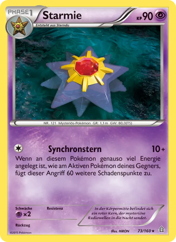 Karte Starmie aus Protoshock, Nummer 73/160