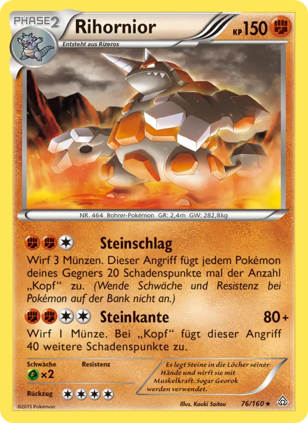 Karte Rihornior aus Protoshock, Nummer 76/160