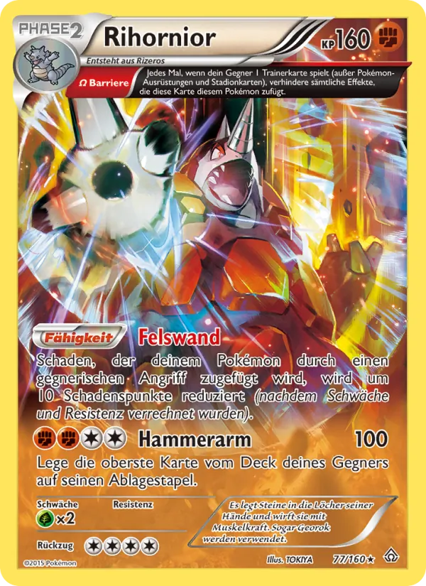 Karte Rihornior aus Protoshock, Nummer 77/160