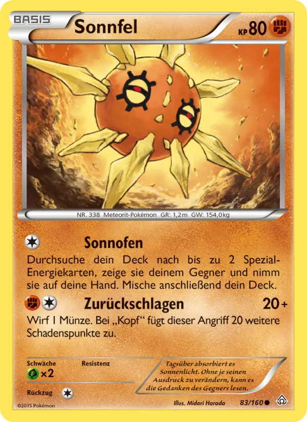 Karte Sonnfel aus Protoshock, Nummer 83/160