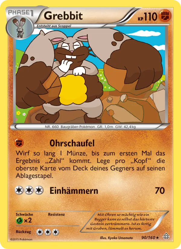 Karte Grebbit aus Protoshock, Nummer 90/160