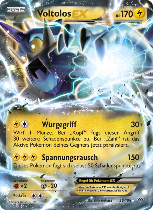Karte Voltolos EX aus Drachenleuchten, Nummer 26/108