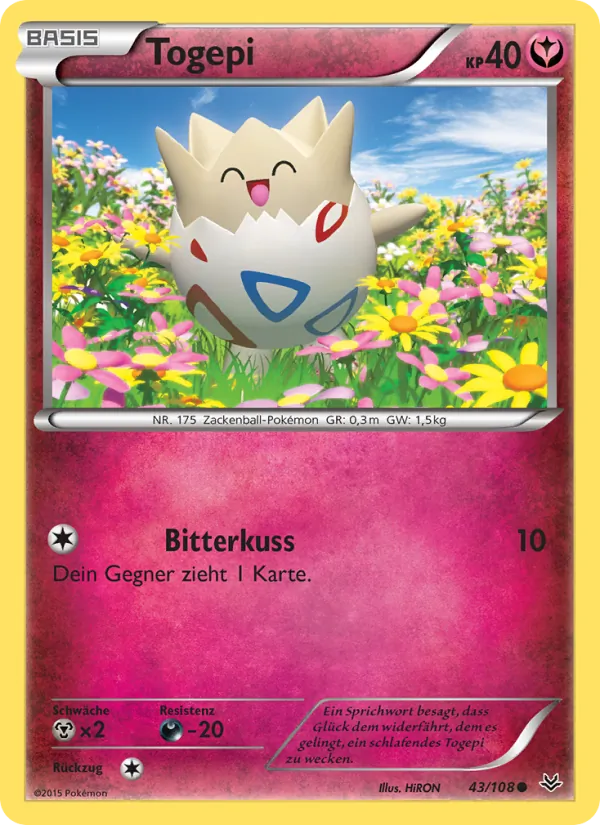 Karte Togepi aus Drachenleuchten, Nummer 43/108