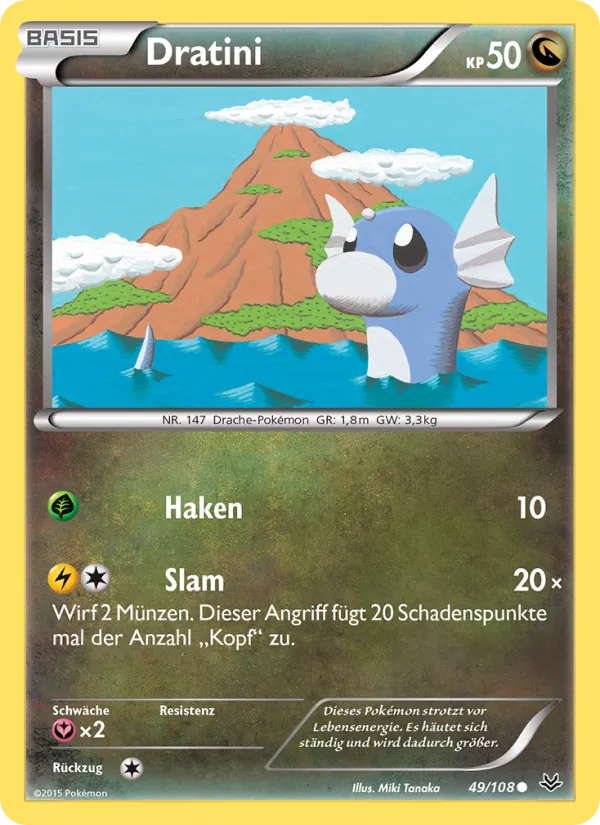 Karte Dratini aus Drachenleuchten, Nummer 49/108