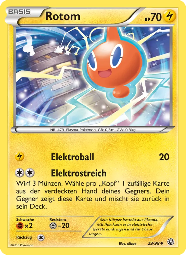 Karte Rotom aus Ewiger Anfang, Nummer 29/98