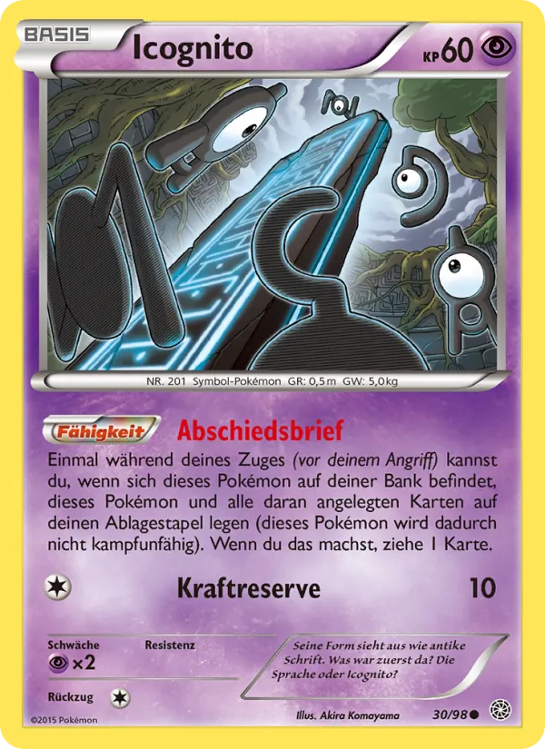 Karte Icognito aus Ewiger Anfang, Nummer 30/98