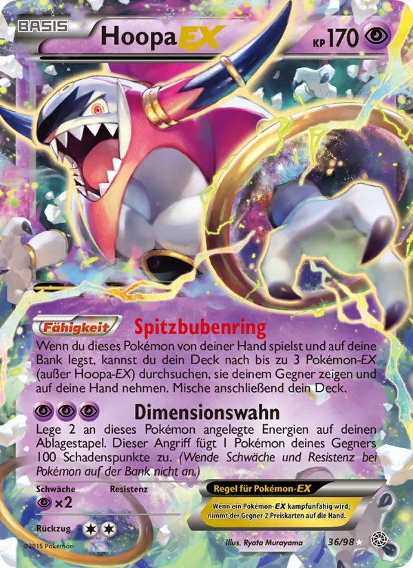 Karte Hoopa EX aus Ewiger Anfang, Nummer 36/98