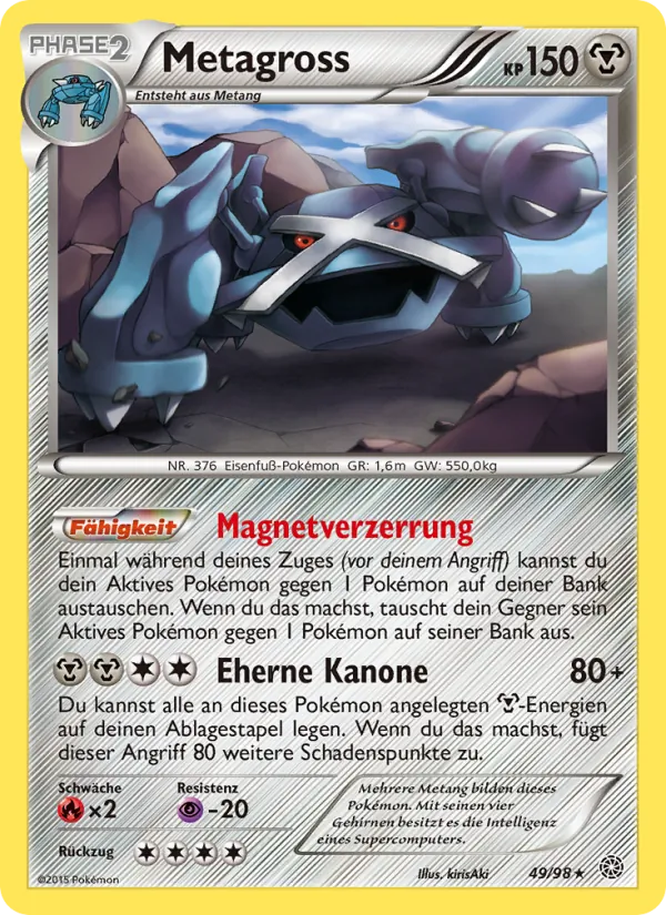 Karte Metagross aus Ewiger Anfang, Nummer 49/98