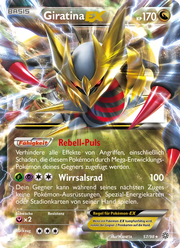 Karte Giratina EX aus Ewiger Anfang, Nummer 57/98