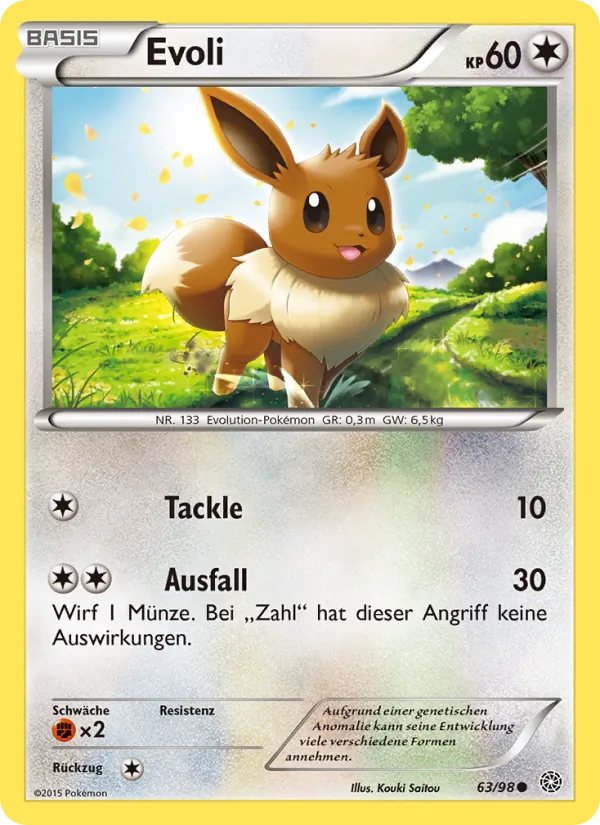 Karte Evoli aus Ewiger Anfang, Nummer 63/98