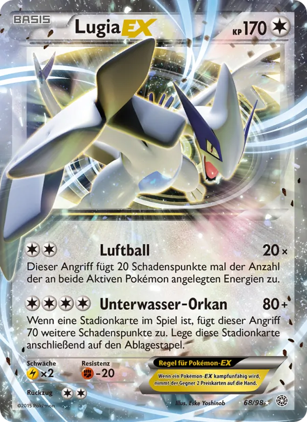 Karte Lugia EX aus Ewiger Anfang, Nummer 68/98