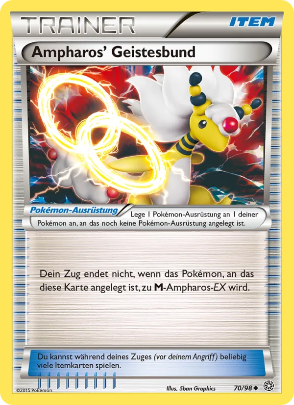 Karte Ampharos' Geistesbund aus Ewiger Anfang, Nummer 70/98