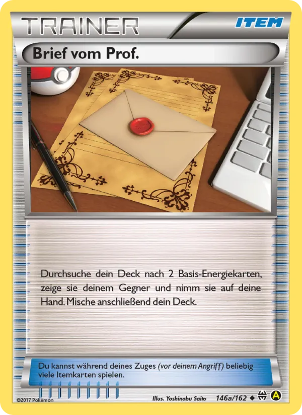Karte Brief vom Prof. aus TURBOstart, Nummer 146/162