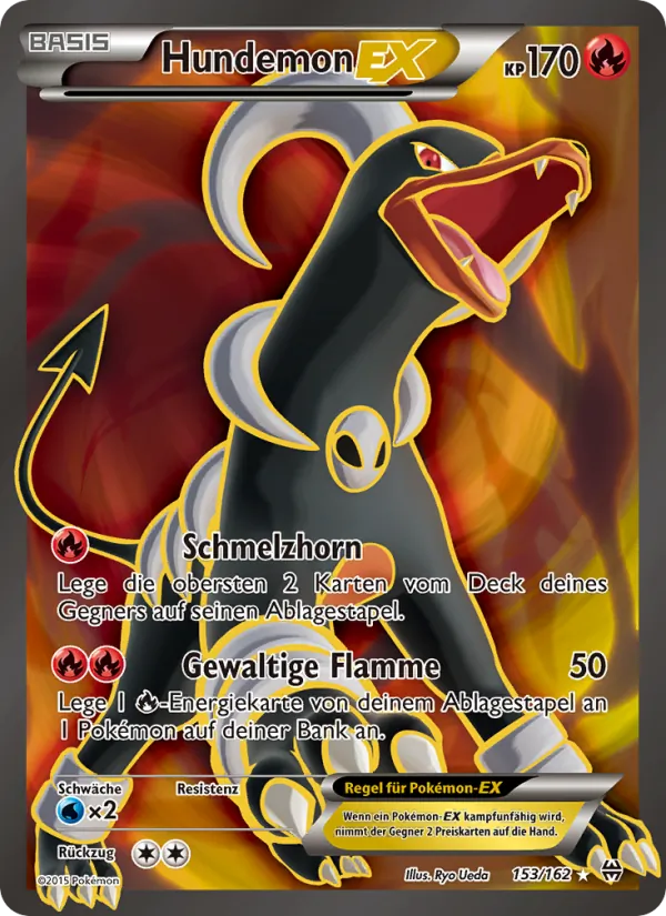 Karte Hundemon EX aus TURBOstart, Nummer 153/162