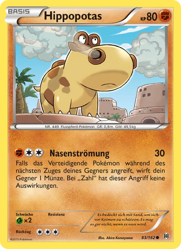 Karte Hippopotas aus TURBOstart, Nummer 83/162