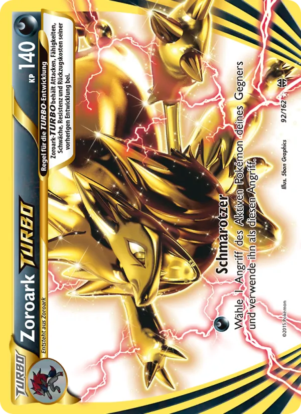 Karte Zoroark-TURBO aus TURBOstart, Nummer 92/162