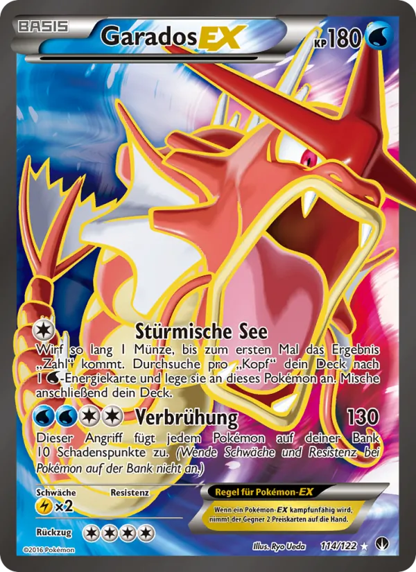 Karte Garados EX aus TURBOfieber, Nummer 114/122