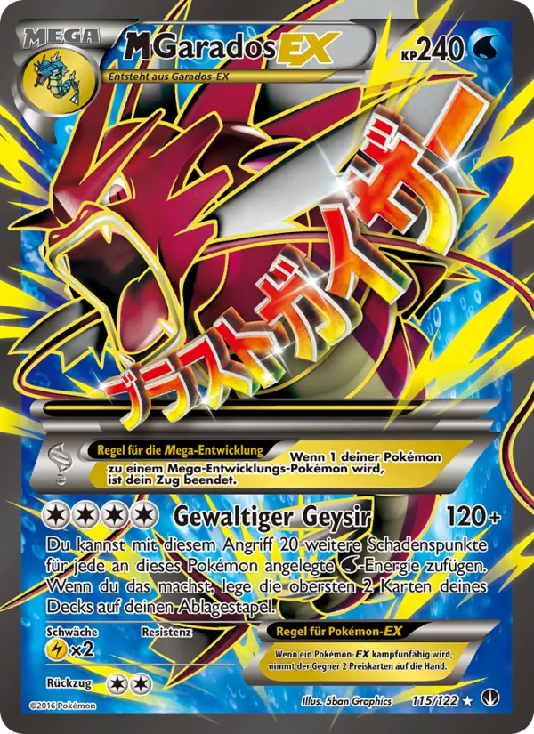 Karte M-Garados EX aus TURBOfieber, Nummer 115/122