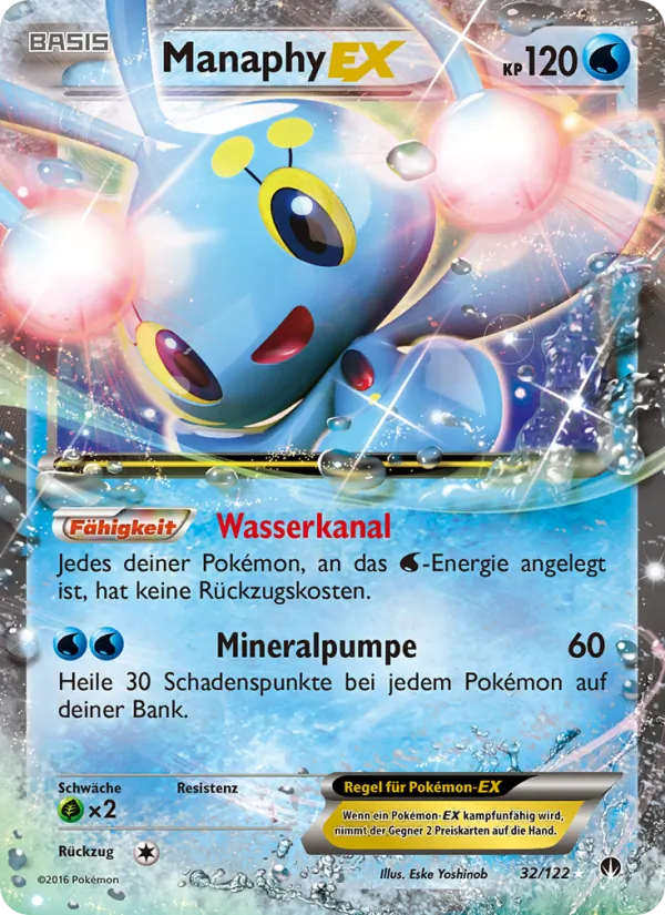 Karte Manaphy EX aus TURBOfieber, Nummer 32/122