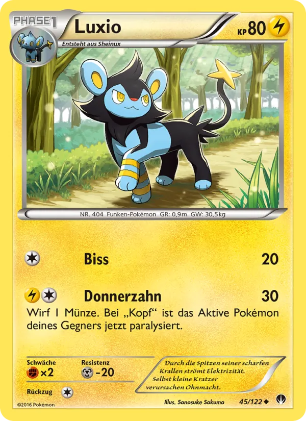Karte Luxio aus TURBOfieber, Nummer 45/122