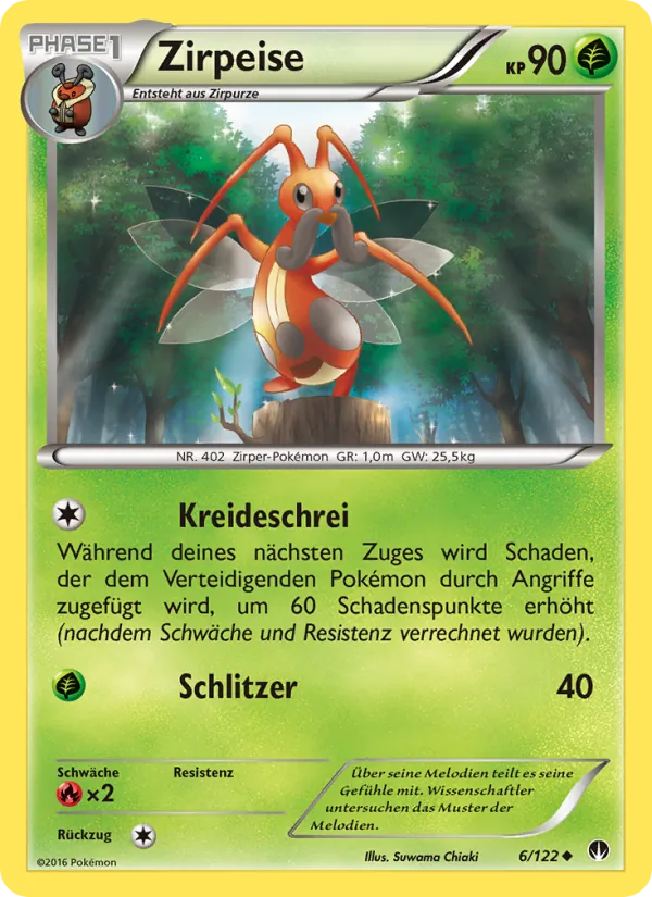 Karte Zirpeise aus TURBOfieber, Nummer 6/122