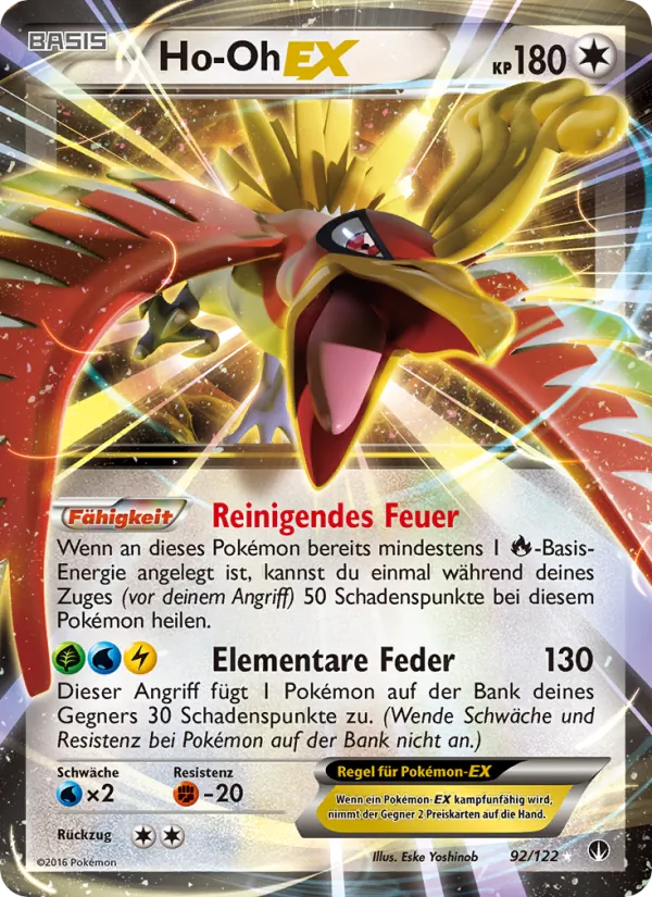 Karte Ho-Oh EX aus TURBOfieber, Nummer 92/122