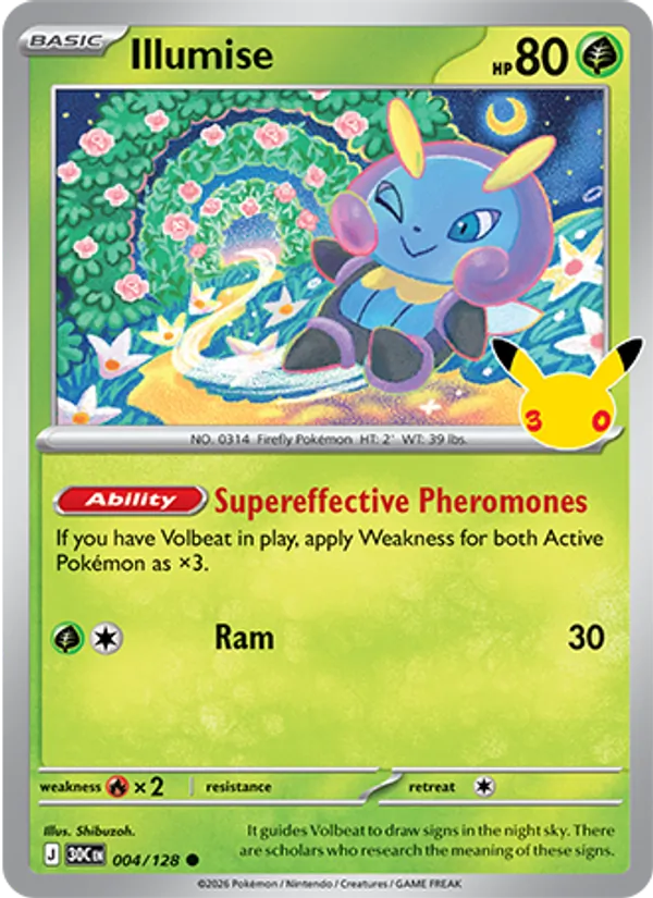 Illumise card from 30th Celebration, number 004/128